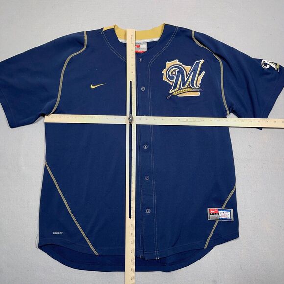 Milwaukee Brewers Nike Jersey Size XL MLB Baseball Ryan Braun #8 Sewn Vintage - Picture 5 of 10